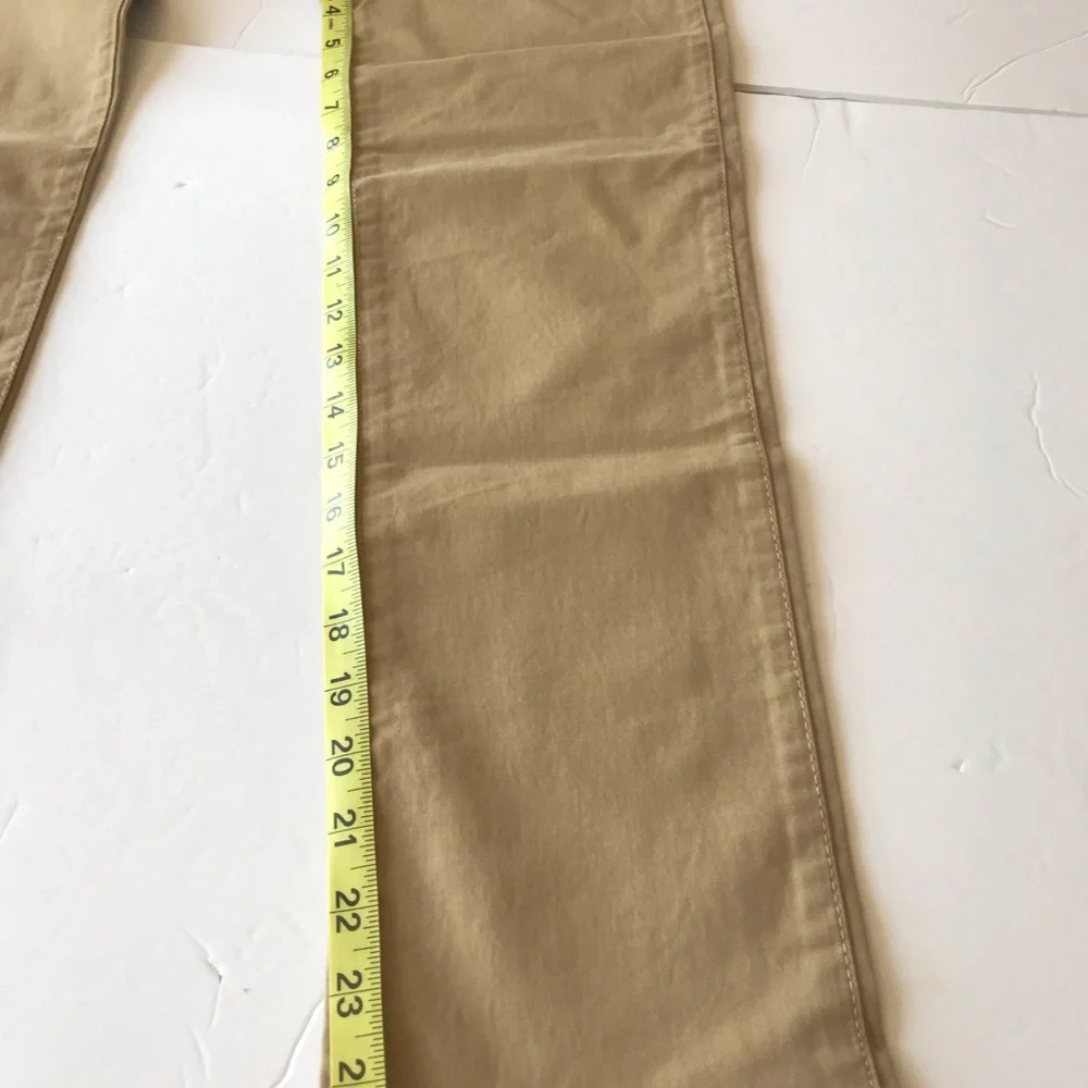 GAP Kids Uniform Chino Pants Khaki size 10 Unisex Design Button Cinch Adj. Waist